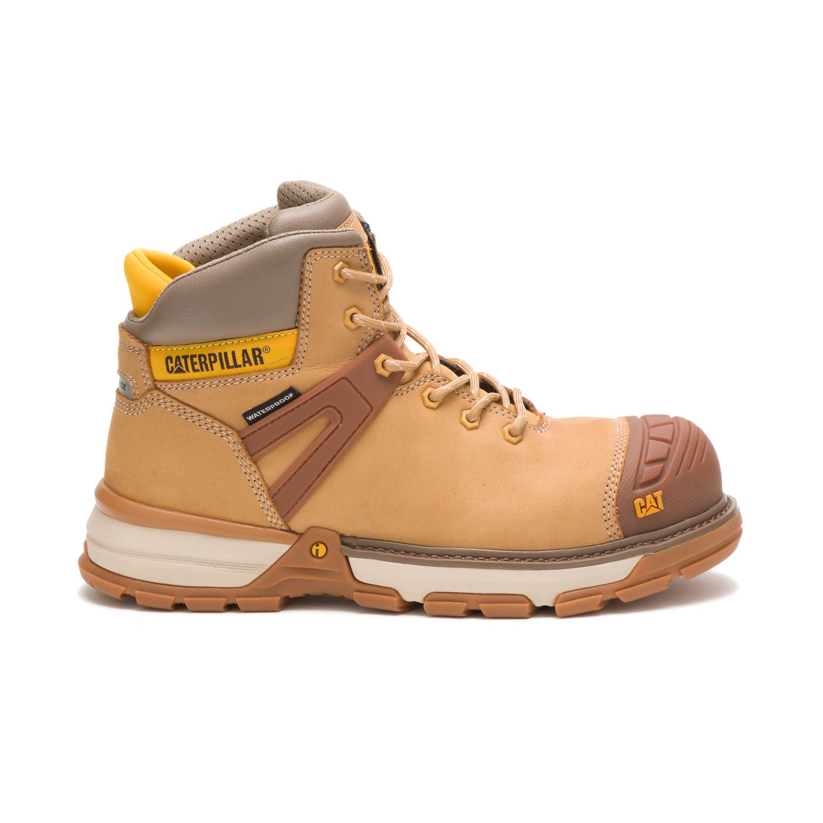 Caterpillar Men's Excavator Superlite Waterproof Nano Toe Work Boots Orange CAT-52147